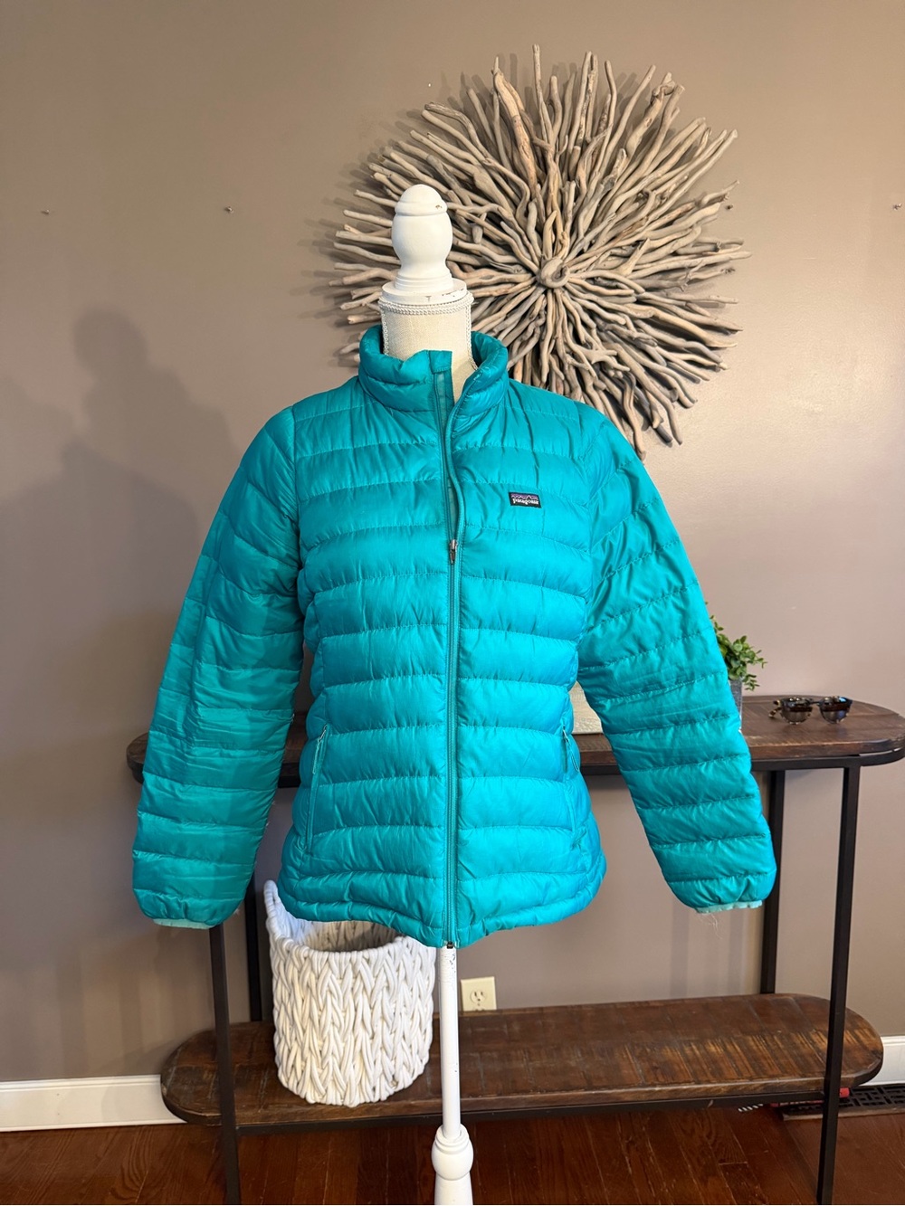 Patagonia Teal Girls Puffer Jacket. ‎ Winter